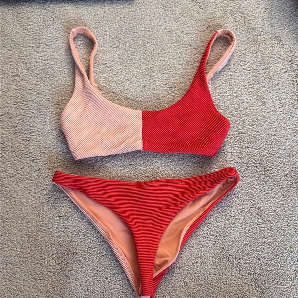 Marine Layer Red and Pink Bikini